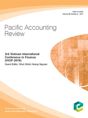 cover image of Pacific Accounting Review, Volume 29, Number 2